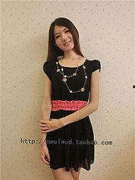 网红黑白露背连衣裙,黑白露背连衣裙，网红必备的显瘦神器